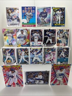 Mookie Betts & Freddie Freeman Power Players in Dodgers lot of 17